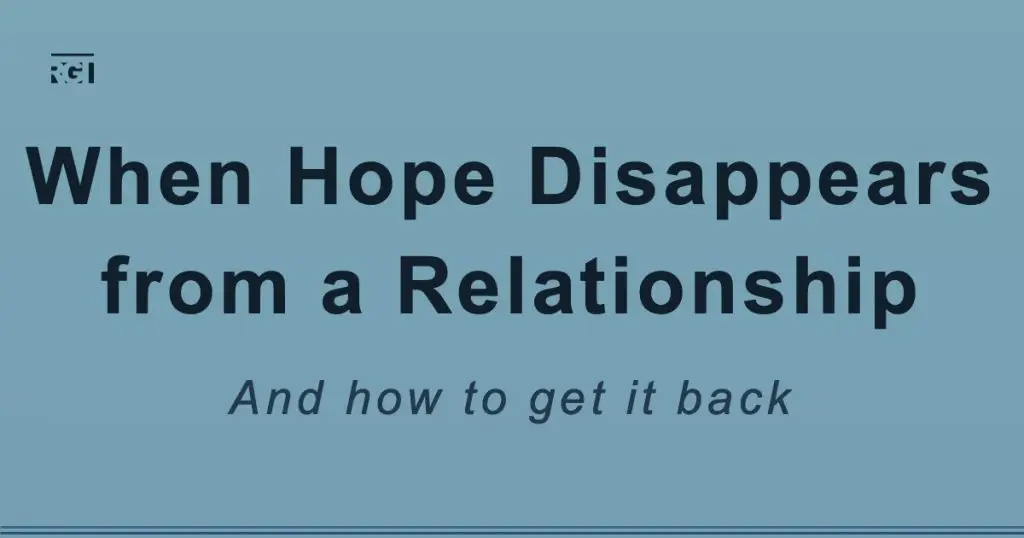 Couple rebuilding hope and connection after experiencing contempt and emotional distance in their relationship.