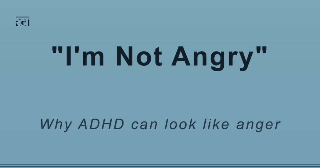 ADHD partner appearing angry during conversation while learning emotional self-awareness