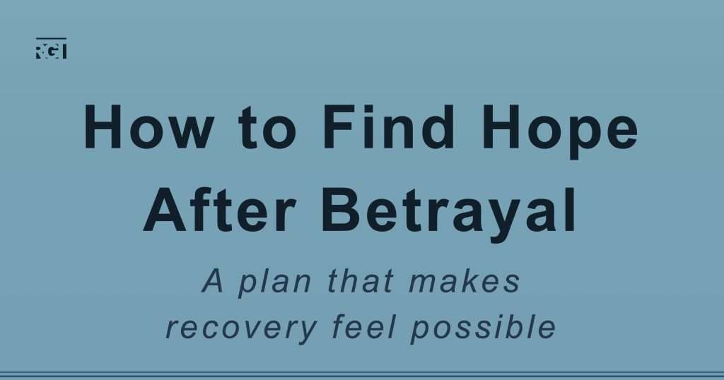 Couple sitting together after betrayal beginning a structured recovery conversation with hope.