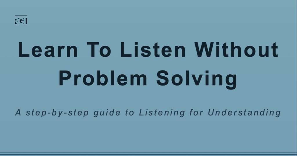 Couple learning to listen without trying to fix everything during a conversation