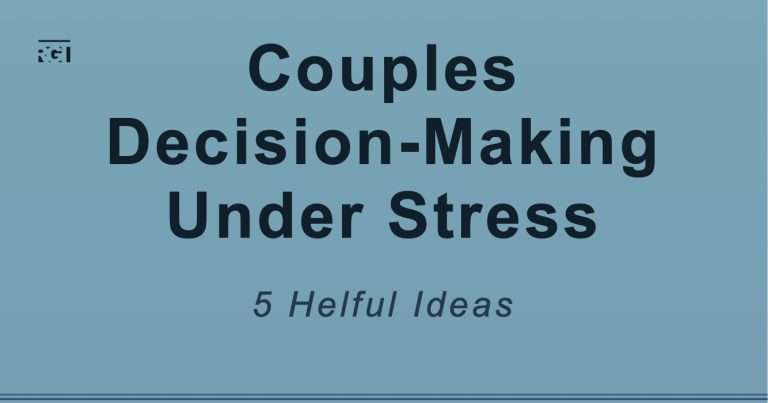 Couple decision making under stress