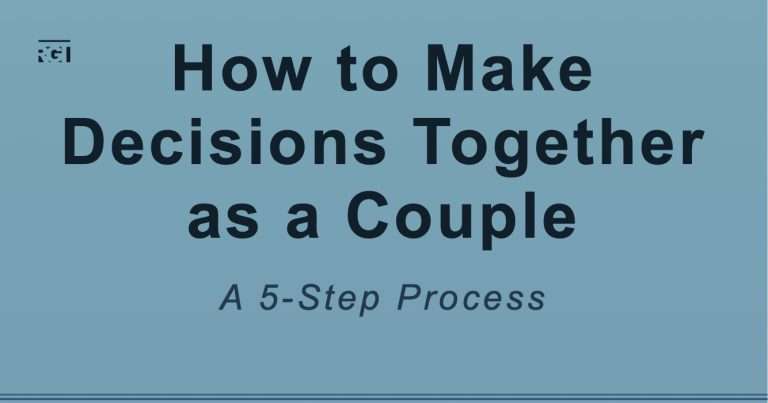 Couple discussing how to make decisions together