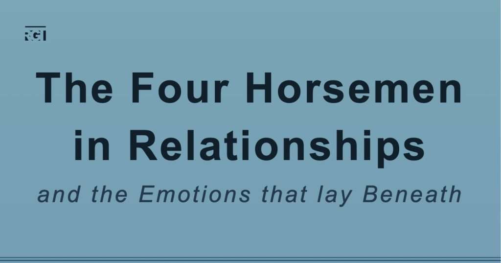 The Four Horsemen of a relationship