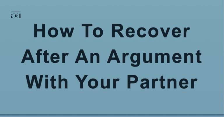 How to recover after an argument with your partner