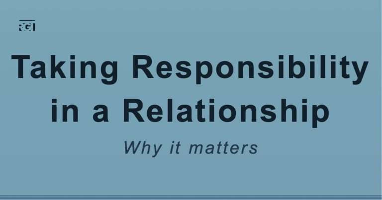 Taking responsibility in a relationship